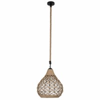 Distribuidor - Lâmpadas Diversas | Colgantes Rustica | COLGANTE YUTE 1XE27 CUERDA REGX32X32 CM Ref: 120894415